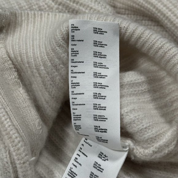 MAJE Ecru Millo Cropped Wool Blend Cardigan Women's Sz 1 - Picture 12 of 12